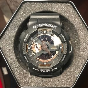 Black GShock with Black/Gold interface